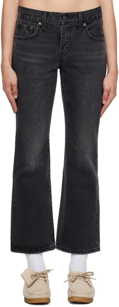 Levi's Black Middy Ankle Bootcut Jeans In Play My Game