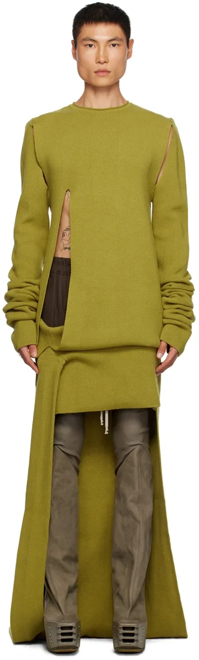 Rick Owens Yellow Banana Sweater In 32 Acid