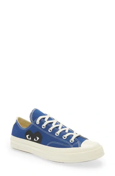 Comme Des Garçons Play Low Top Converse Big Heart In Blue