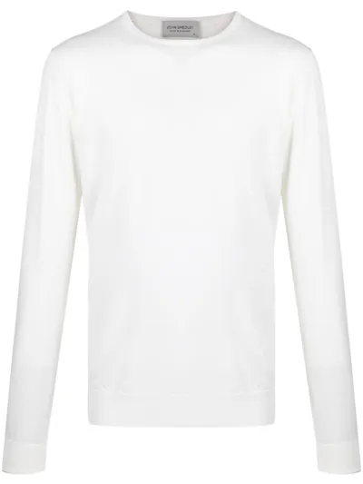 John Smedley Marcus Wool Jumper In White