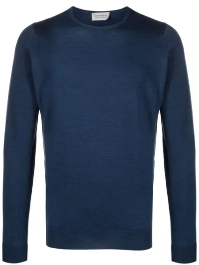 John Smedley Marcus Wool Jumper In Blue