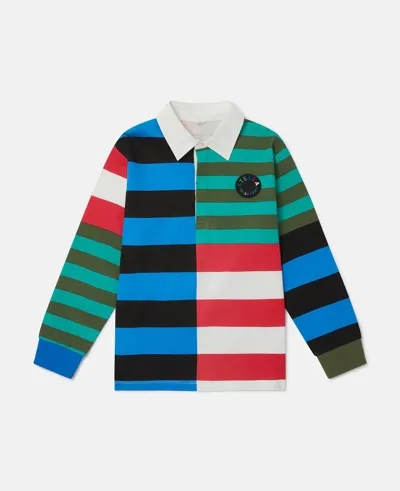 Stella Mccartney Variegated Stripe Rugby Top In Multicolour