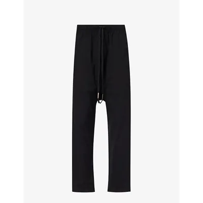 Boris Bidjan Saberi Mens Black P25 Dropped-crotch Stretch-cotton And Wool-blend Trousers