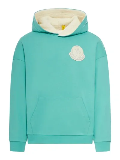 Moncler Genius Moncler X Pharrell Williams Logo Patch Hoodie In Blue