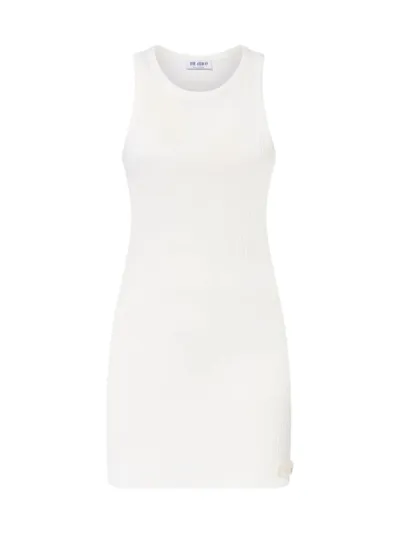 Attico Women's Ribbed Cotton Tank In White