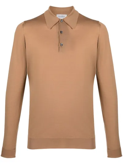 John Smedley Belper Jersey-knit Polo Shirt In Brown