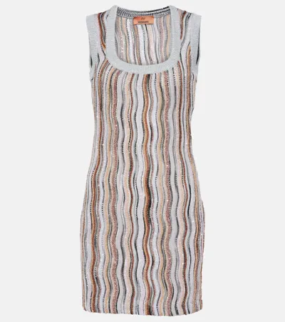 Missoni Zig Zag Minidress In Grey