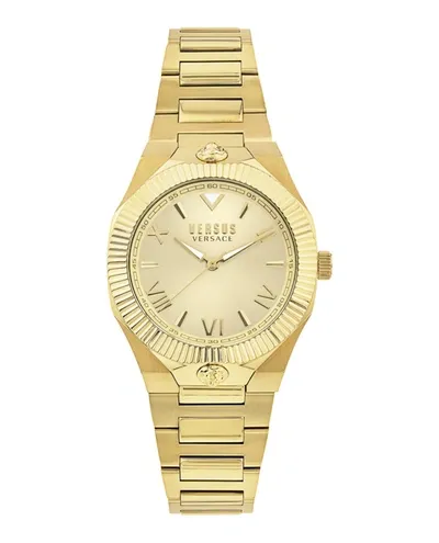 Versus Women's Three-hand Quartz Echo Park Gold-tone Stainless Steel Bracelet 36mm