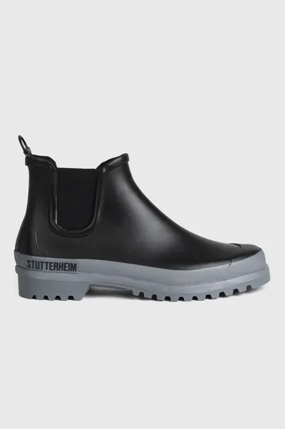 Stutterheim Chelsea Rainwalker Black/ In Black,grey