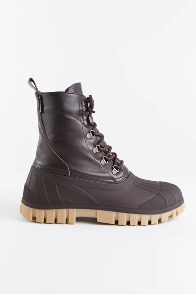 Stutterheim Patrol Boot Leather In Coffee