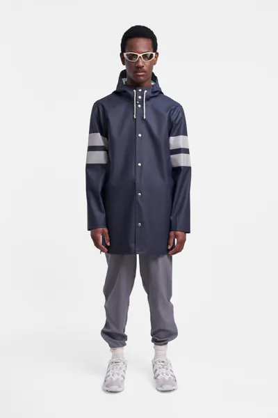 Stutterheim Stockholm Bike Raincoat In Navy