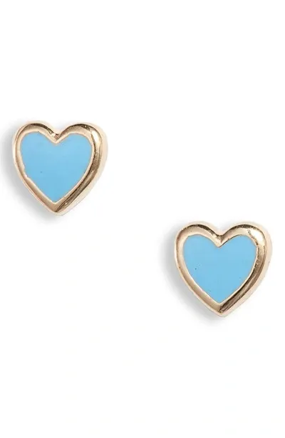 Anzie Blue Heart Stud Earrings