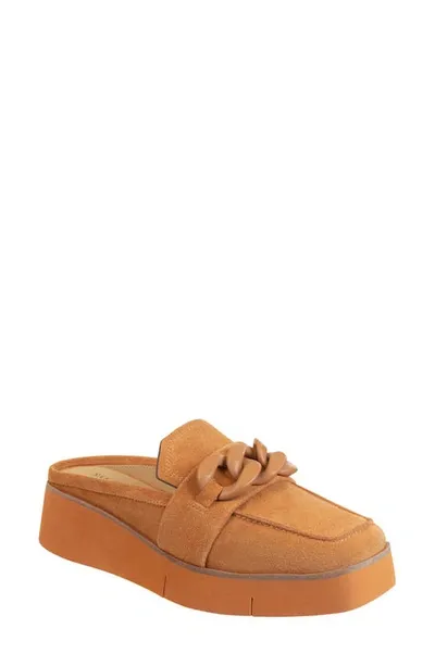 Naked Feet Elect Platform Loafer Mule In Brown