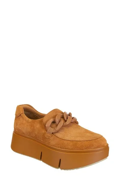 Naked Feet Princeton Platform Loafer In Camel