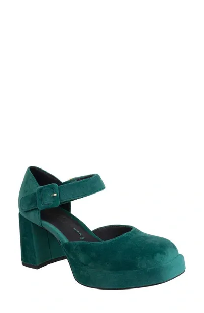 Naked Feet Estonia Platform Mary Jane Pump In Blue