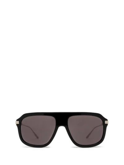 Gucci Eyewear Aviator Frame Sunglasses In Black