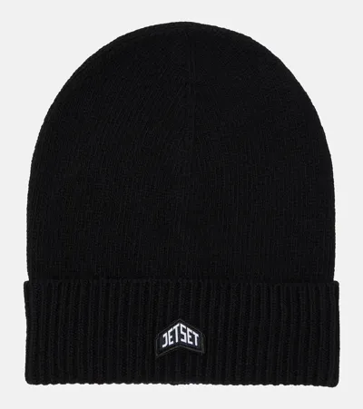 Jet Set Andrea Wool Beanie In Black