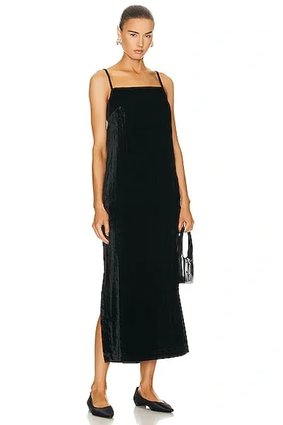 Loulou Studio Etinas Long Velvet Dress In Black