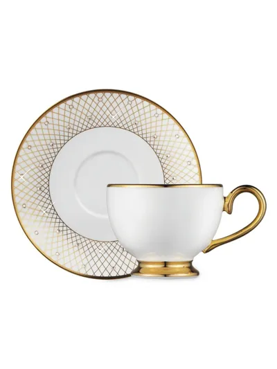 Prouna Princess Teacup & Saucer Set In Gold