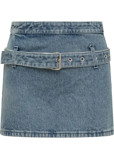 Ambush Denim Mini Skirt In Blue