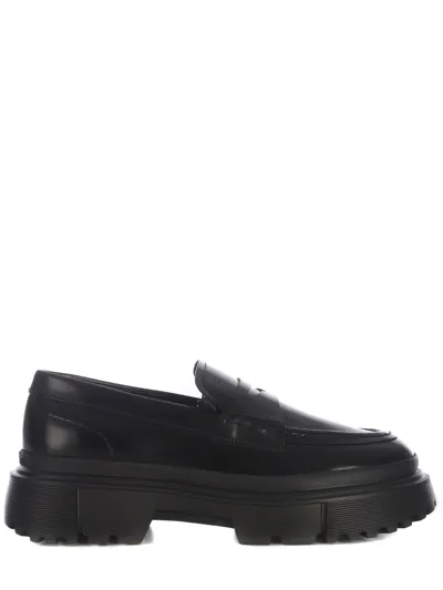 Hogan H619 Loafers In Nero