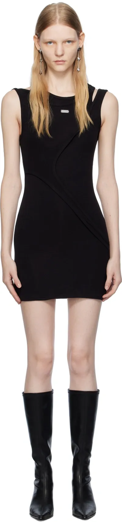 Heliot Emil Black Estuarine Minidress