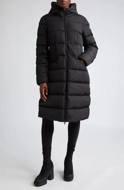 Moncler Avocette Hooded Down Coat In Navy