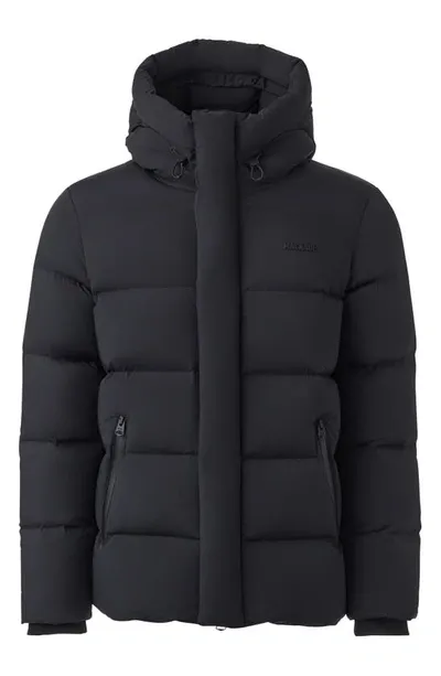 Mackage Graydon City Water Resistant Windproof Hooded Down Puffer Jacket In Black