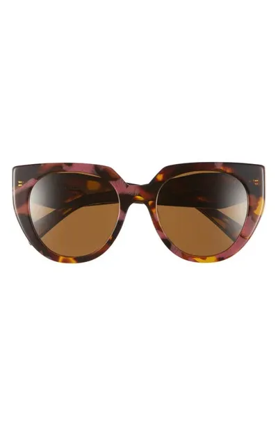 Prada Cat Eye Sunglasses, 52mm In Pink/brown Solid