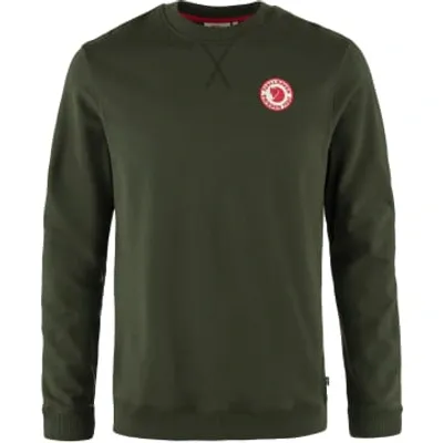 Fjall Raven 1960 Logo Badge Mens Sweatshirt In Deep Forest 662