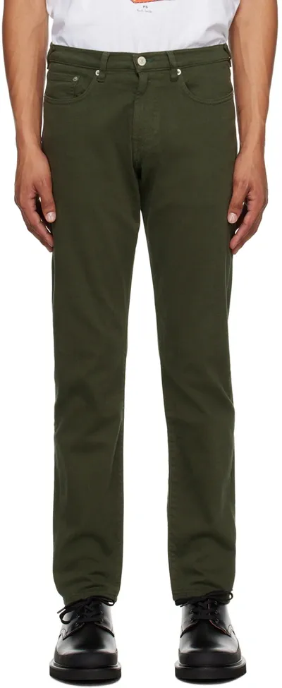 Ps By Paul Smith Schmale Jeans In Green