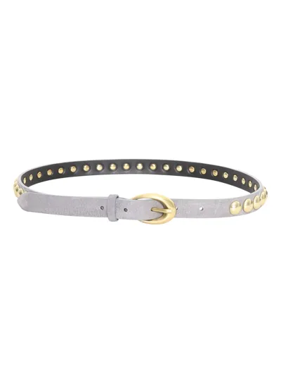 Orciani Studded Belt In Gray