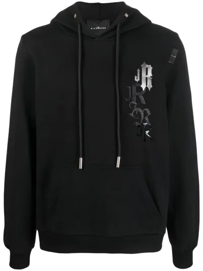 John Richmond Hiromi Logo-print Hoodie In Black