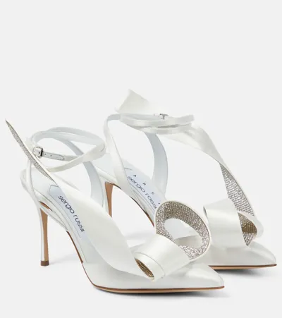 Area X Sergio Rossi Marquise Embellished Pumps In White