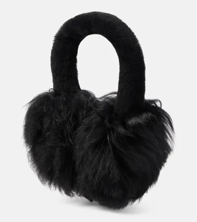 Burberry Shearling Earmuffs In New