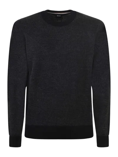 Hugo Boss Boss Sweaters In Nero/antracite