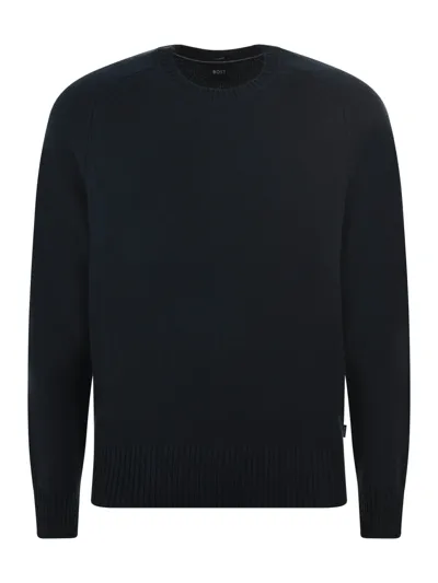 Hugo Boss Boss Sweater In Blu Scuro