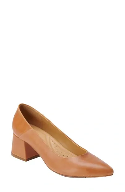 Nisolo Fiorela Go-to Pointed Toe Pump In Caramel