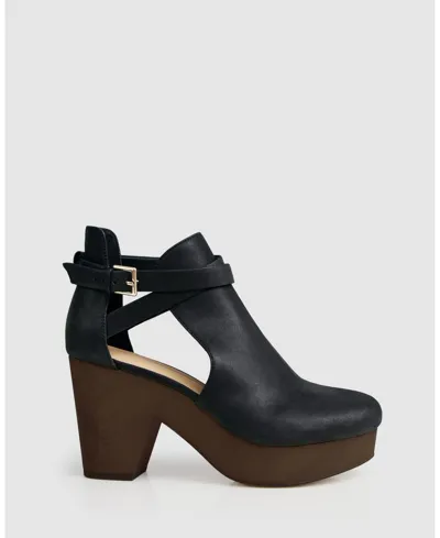 Belle & Bloom Fearless Clog Ankle Boot In Black