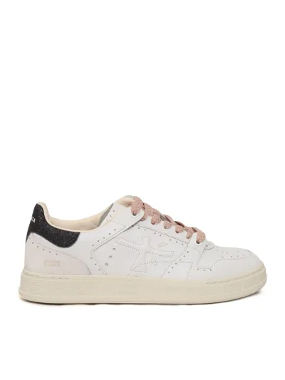 Premiata Quinnd White Leather Sneakers