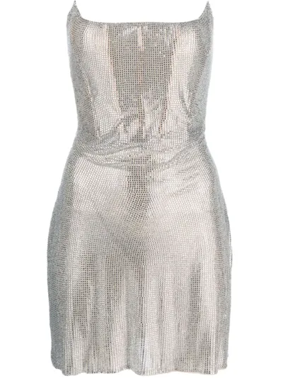 Giuseppe Di Morabito Rhinestone-embellished Strapless Minidress In Neutrals