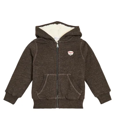 Bonpoint Kids' Bradford Cotton Jersey Hoodie In Brown