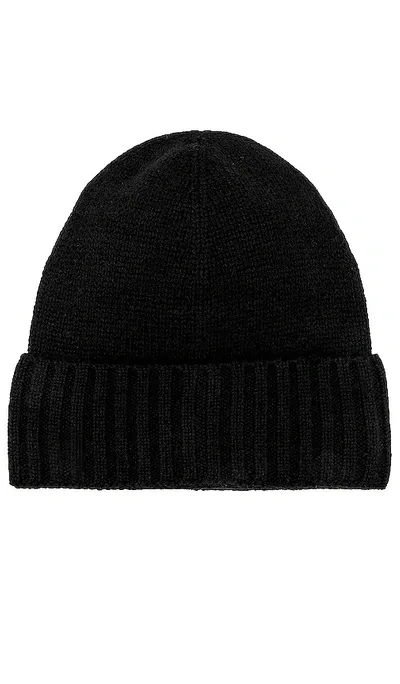 Hat Attack Cashmere Cuff Slouchy Beanie In Black