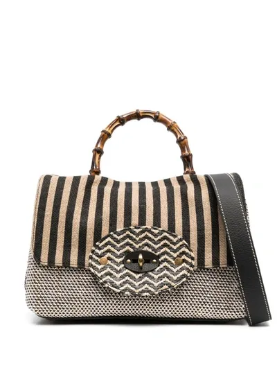 Zanellato X Antonio Marras Woven Raffia-design Bag In Black