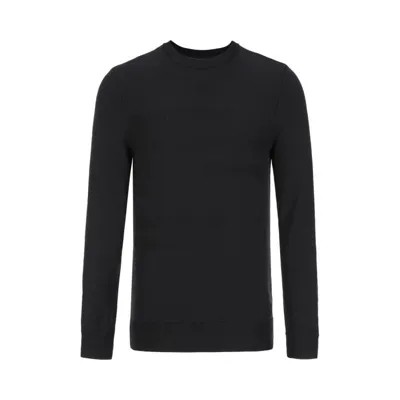 Armani Exchange Crewneck Sweater In Virgin Wool In Black