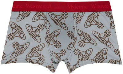 Vivienne Westwood Gray Orb Boxers In 233-j002z-p401