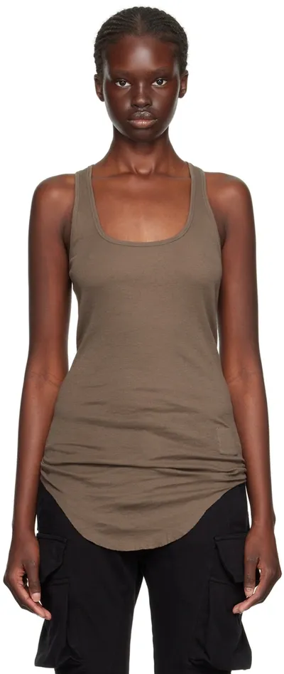 Rick Owens Drkshdw Basic Tank Top In Brown