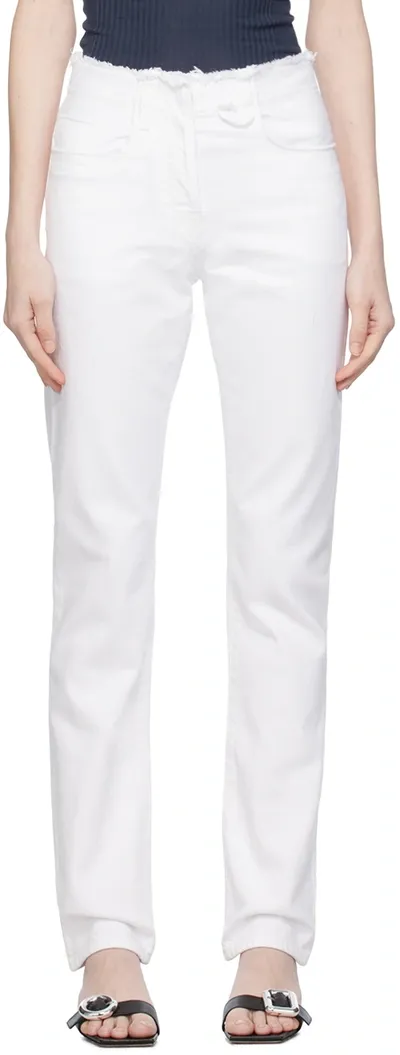 Jacquemus White Le Chouchou 'la Chemise De Nîmes Linon' Jeans