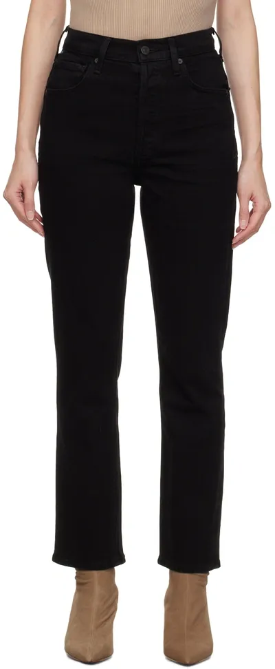 Citizens Of Humanity Black Jolene Jeans In Jet Black