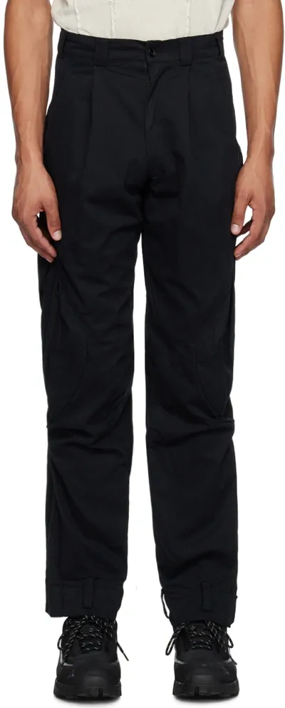 Hyein Seo Black Pleated Cargo Pants